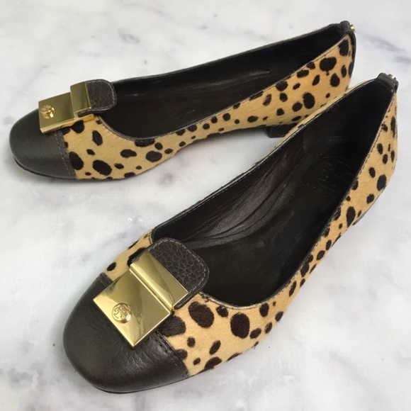 Tory Burch Shoes - Tory Burch Leopard Print Fur Flats